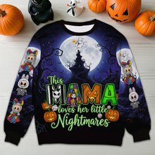 Load image into Gallery viewer, This Mama Loves Her Little Nightmares - Personalized Ugly Sweater for Mom AOP Products PopCulturePrints