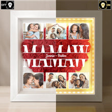 Load image into Gallery viewer, Mom, You're Our Heart - Custom Photo LED Light Flower Shadow Box LED Light Flower Shadow Box PopCulturePrints