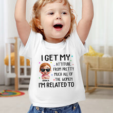 Load image into Gallery viewer, I Get My Attitude - Personalized Baby Onesie for Cool Babies Baby Onesie PopCulturePrints