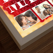Load image into Gallery viewer, Mom, You're Our Heart - Custom Photo LED Light Flower Shadow Box LED Light Flower Shadow Box PopCulturePrints