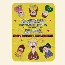 Load image into Gallery viewer, “Mom is the Best! Happy Mother's Day!” - Personalized Blanket for Moms, Grandmas, and More Blanket PopCulturePrints
