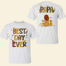 Load image into Gallery viewer, Best Day Ever - Personalized Lion Dad Shirt - Unique Gift for Dad, Grandpa & Family Shirts PopCulturePrints