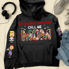 Load image into Gallery viewer, Personalized Mom Gift - My Favorite Monsters Call Me Mom Sweatshirt AOP Products PopCulturePrints