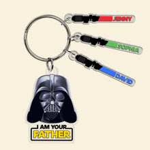 Load image into Gallery viewer, Personalized Father's Day Light Sword Keychain Keychains PopCulturePrints