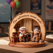 Load image into Gallery viewer, Our Adventure Never Ends - Personalized Old Couple Plaque - Meaningful Gift for Couples Shaped Plaques PopCulturePrints