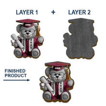 Load image into Gallery viewer, Celebrate Every Milestone - Graduation Bear 3D Effect - Personalized Custom Shaped Car Visor Clip - Perfect Gift for Graduates, Moms, and Grandmas Car Visor Clip PopCulturePrints