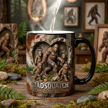 Load image into Gallery viewer, “Dadsquatch: The Man - The Myth - The Legend” - Legendary Sasquatch Dad Magic Mug, Personalized Gifts For Dads Coffee Mug PopCulturePrints
