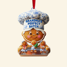 Load image into Gallery viewer, "Grandma's Perfect Batch" – Custom Christmas Ornament – Personalized Gift for Grandma, Family, and Loved Ones Ornament PopCulturePrints