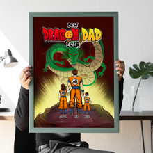 Load image into Gallery viewer, Best Dragon Dad Ever Personalized Canvas Print Poster & Canvas PopCulturePrints