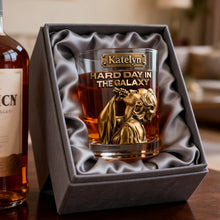 Load image into Gallery viewer, "A Hard Day in the Galaxy" - Custom 11oz Round Glass - Perfect Funny Gift for Drinking Lovers Glass PopCulturePrints