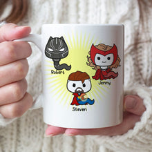 Load image into Gallery viewer, Personalized Superhero Mom Mug - Fun Appreciation Gift Coffee Mug PopCulturePrints