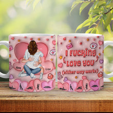 Load image into Gallery viewer, Personalized Naughty Couple Coffee Mug - 'I Fucking Love You' Coffee Mug PopCulturePrints