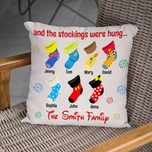 Load image into Gallery viewer, Personalized Christmas Stockings Family Pillow - CC-02NATN231023 Pillow PopCulturePrints