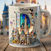 Load image into Gallery viewer, “Whimsical Adventures Await” - Shimmering Fairytale Alphabet Initial Letter Mug - Personalized Gift for All Ages Coffee Mug PopCulturePrints