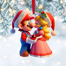 Load image into Gallery viewer, Custom Couple Christmas Ornament - Personalized Gaming Keepsake for Valentine's Day Gifts Ornament PopCulturePrints