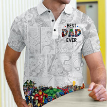 Load image into Gallery viewer, Personalized Super Dad 3D Polo Shirt - Custom Father's Day Gift Polo Shirts PopCulturePrints