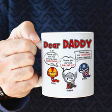 Load image into Gallery viewer, Superhero Dad Personalized Mug - Fun Gift for Best Dad Ever Coffee Mug PopCulturePrints
