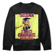 Load image into Gallery viewer, Congratulations Jessica! - Personalized T-Shirt for Graduates T-shirt PopCulturePrints