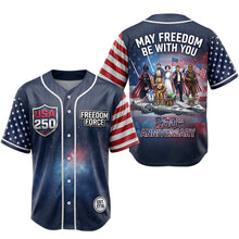 Load image into Gallery viewer, May Freedom Be With You - Custom 250th Anniversary Jersey Shirt for Patriots