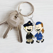Load image into Gallery viewer, Custom Couple Keychain - Meaningful Personalized Valentine's Day Gifts Keychains PopCulturePrints