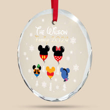 Load image into Gallery viewer, Personalized Family Christmas Crystal Ornament 2024 Ornament PopCulturePrints