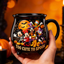 Load image into Gallery viewer, Cute Halloween Night Ceramic Cauldron Mug - Personalized Halloween Gifts 03pgdt220826 Cauldron Mug PopCulturePrints