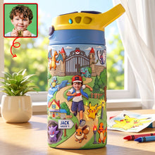 Load image into Gallery viewer, "Capture the Adventure!" - Cute Creature Kid Tumbler - Personalized Custom Photo Gift for Kids