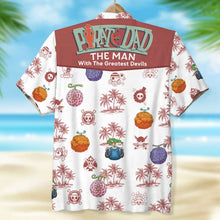 Load image into Gallery viewer, Pirate Dad Hawaiian Shirt with Devil Fruits Design Hawaiian Shirts PopCulturePrints