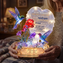 Load image into Gallery viewer, Forever in My Heart - Personalized Hummingbird Couple Light Box
