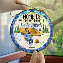 Load image into Gallery viewer, Making Memories One Campsite At A Time - Personalized Stained Glass Window Hanging Suncatcher Suncatcher Ornament PopCulturePrints