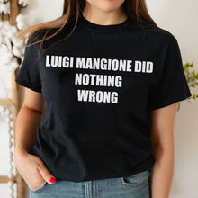 Load image into Gallery viewer, Luigi Mangione Supporter Tee - Bold Statement Shirt Shirts PopCulturePrints