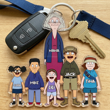 Load image into Gallery viewer, Together With Mom - A Heartwarming Personalized Gift for Mom or Grandma Keychains PopCulturePrints