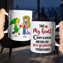 Load image into Gallery viewer, Personalized Couple's Heart Container Mug | Perfect Valentine's Day Gifts Coffee Mug PopCulturePrints