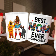 Load image into Gallery viewer, Super Mom Personalized Coffee Mug - Custom Family Gift Coffee Mug PopCulturePrints