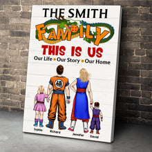 Load image into Gallery viewer, Personalized Dragon Ball Z Family Canvas Print - Custom Anime Home Decor Poster & Canvas PopCulturePrints
