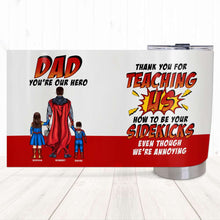 Load image into Gallery viewer, Hero Dad Personalized Tumbler - Custom Gift for Father's Day Tumbler Cup PopCulturePrints
