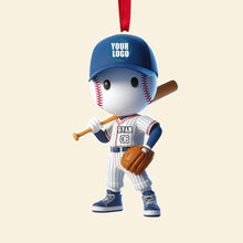 Load image into Gallery viewer, Custom Baseball Player Christmas Ornament - Personalized Gift Ornament PopCulturePrints