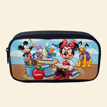 Load image into Gallery viewer, Teaching is a Work of Heart - Cute Cartoon Pencil Case - Personalized Gift for Teachers, Students, and Kids Pencil Case PopCulturePrints