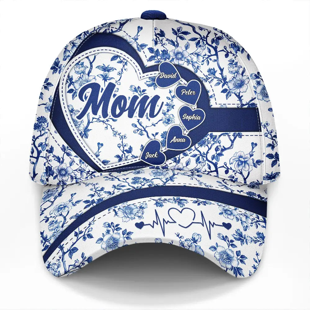 "Cherish Every Moment with Mom" - Personalized Classic Cap - Ideal Gift for Moms and Grandmas Classic Cap PopCulturePrints