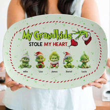 Load image into Gallery viewer, Personalized 'My Grandkids Stole My Heart' Resin Plate - Christmas Gift Resin Plate PopCulturePrints