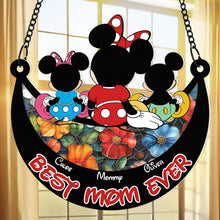 Load image into Gallery viewer, Best Mom Ever – Personalized Suncatcher Ornament for Mother's Day – Gift for Mom, Grandma & Kids Ornament PopCulturePrints