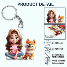 Load image into Gallery viewer, “For the Love of Dogs: A Personalized Touch” - Custom 3D Effect Acrylic Keychain - Perfect Gift for Dog Moms, Dog Dads, and Dog Lovers Acrylic Keychain PopCulturePrints