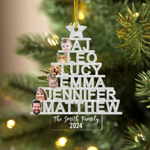 Load image into Gallery viewer, Personalized Family Photo Christmas Tree Ornament Ornament PopCulturePrints