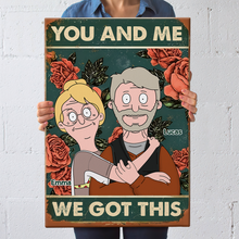 Load image into Gallery viewer, Personalized Retro Couples Canvas Poster | Unique Valentine's Day Gifts for Lovebirds Poster & Canvas PopCulturePrints