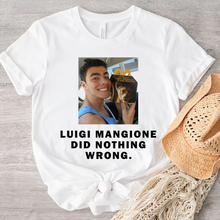 Load image into Gallery viewer, Luigi Mangione Supporter T-Shirt Shirts PopCulturePrints