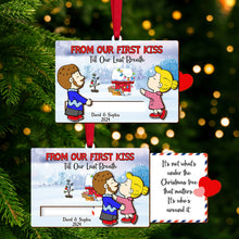 Load image into Gallery viewer, Custom Christmas Ornament for Couples - Personalized Valentine's Day Gifts Ornament PopCulturePrints