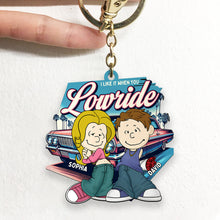 Load image into Gallery viewer, Personalized Lowrider Car Keychain for Couples - Unique Love Gift Keychains PopCulturePrints