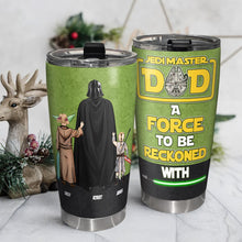 Load image into Gallery viewer, Jedi Master Dad Tumbler - Personalized Star Wars Gift for Father's Day Tumbler Cup PopCulturePrints