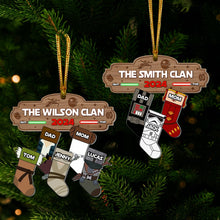 Load image into Gallery viewer, Personalized Family Christmas Galaxy Ornament Stocking Gift Ornament PopCulturePrints