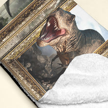 Load image into Gallery viewer, Personalized Dinosaur Lovers Blanket - Custom Name Gift Blanket PopCulturePrints